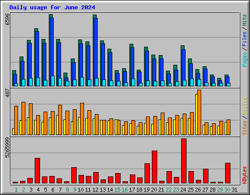 Daily usage for June 2024