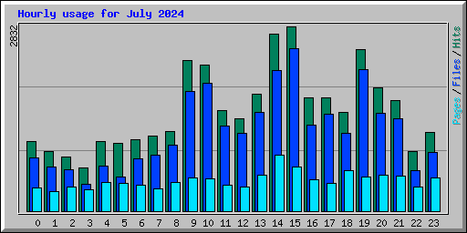 Hourly usage for July 2024