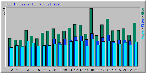 Hourly usage for August 2026