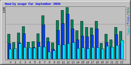 Hourly usage for September 2026