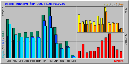 Usage summary for www.polyaktiv.at